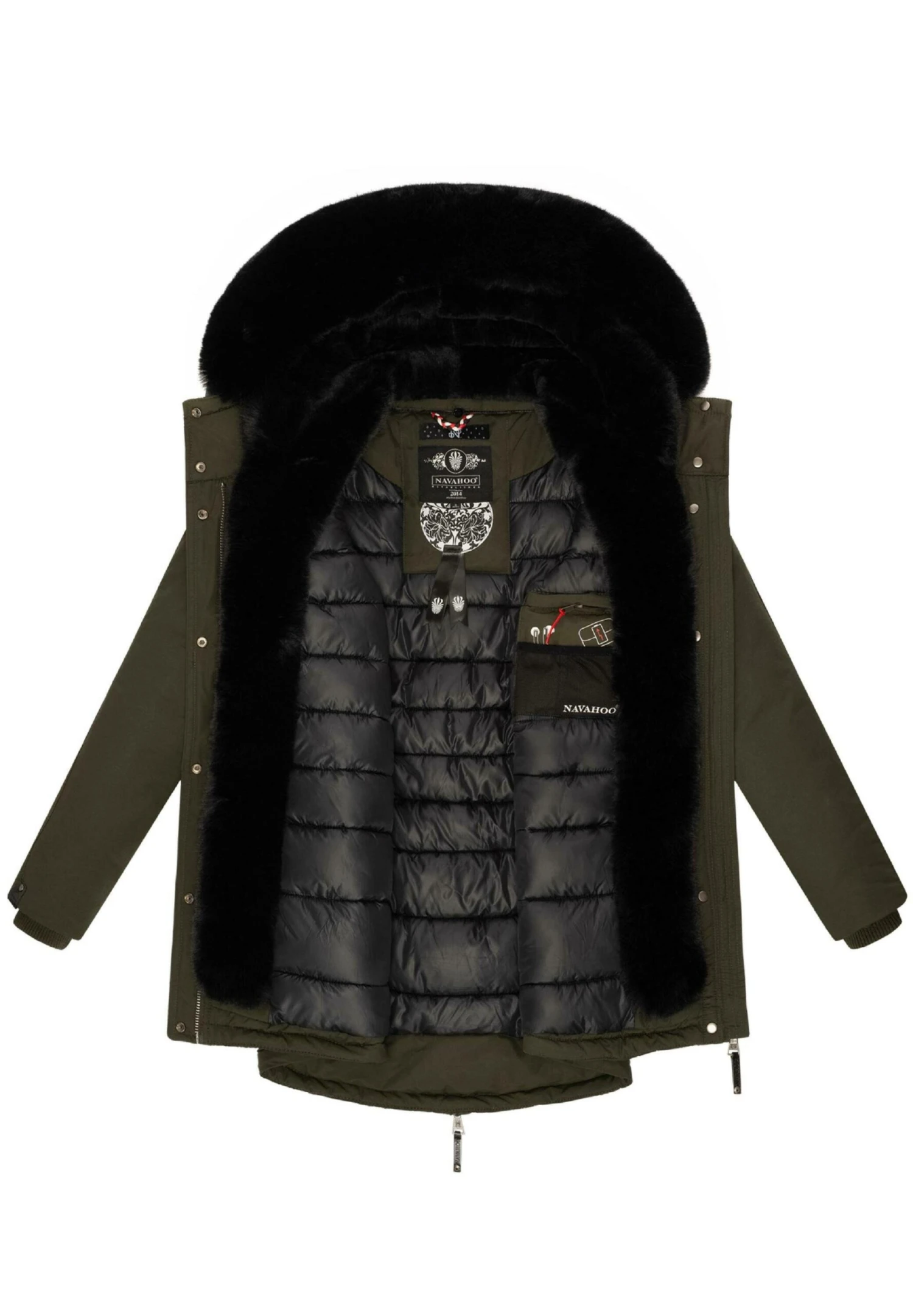 Navahoo Sweety Deluxe - Winterjas - Dark Olive 6 Navahoo Sweety Deluxe - Winterjas - Dark Olive - Afbeelding 4