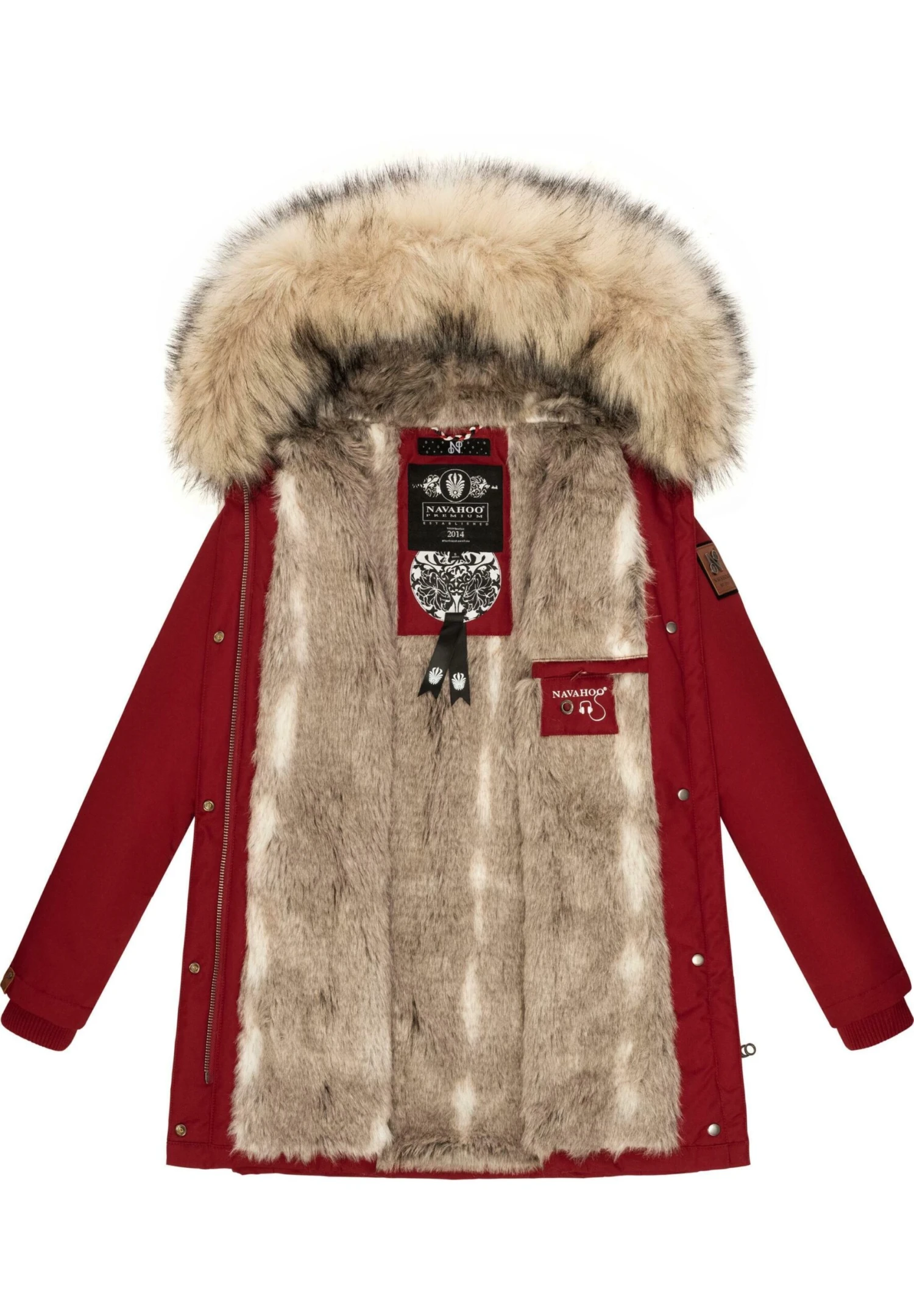 Navahoo Cristal - Winterjas - Blood Red 5 Navahoo Cristal - Winterjas - Blood Red - Afbeelding 3